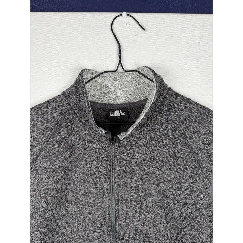 Eddie Bauer Full Zip Performance Sleeveless Fleece Vest Jacket Gray Size 2XL - Picture 3 of 7